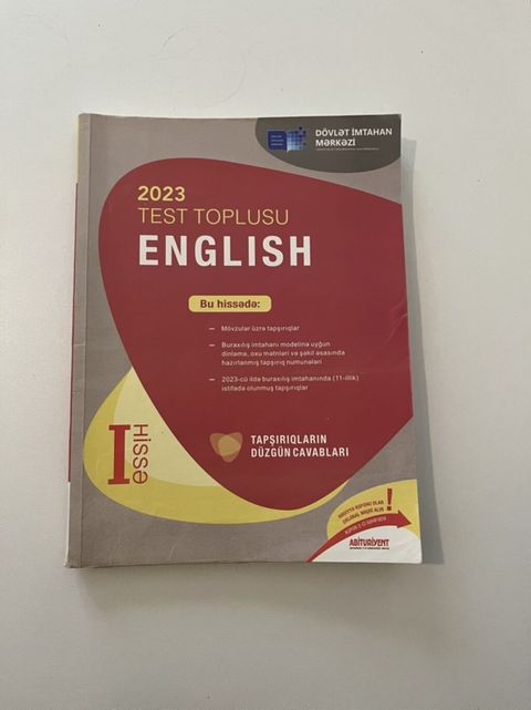İngilis dili Testlər 11-ci sinif, DİM, 1-ci hissə, 2023 il