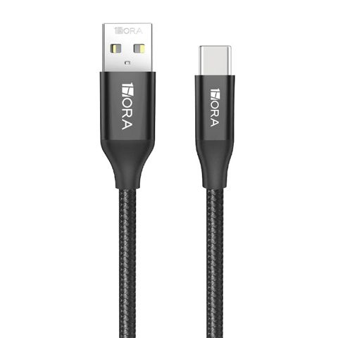 1Hora Cable USB to Type-C 2.4A 1M CAB249 (Black) — Bakı