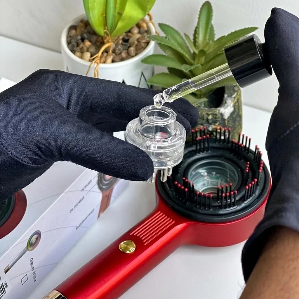 Baş masajı Masaj daraqi Manyetik Yağ Paylayıcı Masaj Daraq – Qırmızı — Elektronika, Bakı (2)