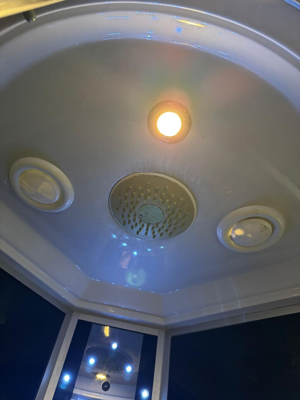 Hidromassaj funksiyalı duş kabini - Oval/yarımdairəvi ön hissə — Santexnika, Bakı (3)