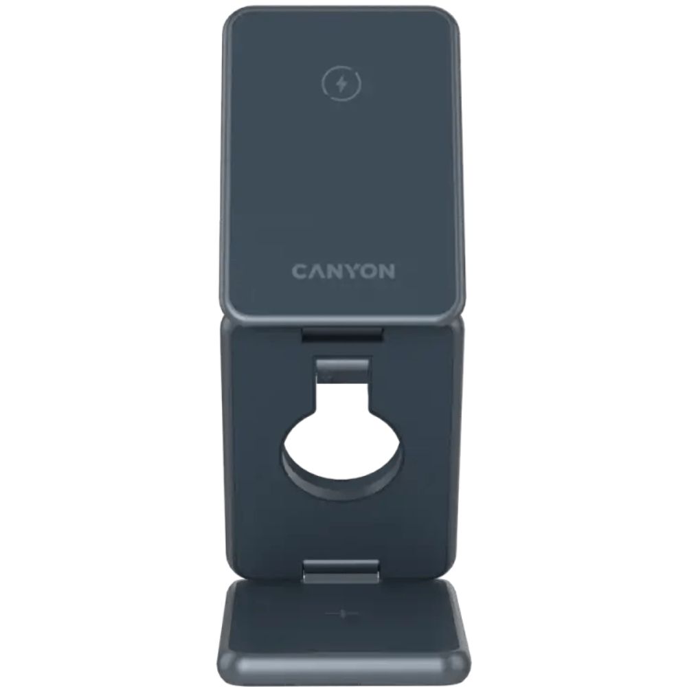 Simsiz enerji toplama cihazı Canyon Foldable 15W 3in1 CNS-WCS309M Dark Grey — Simsiz yükləycilər, Bakı
