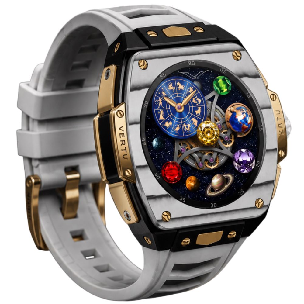 Smart saat Vertu Grand Watch S1 Bespoke WS1-GDJ-T-BW11-C-HW-015 Gold,Black,White — Uşaq smart saatları, Bakı (3)