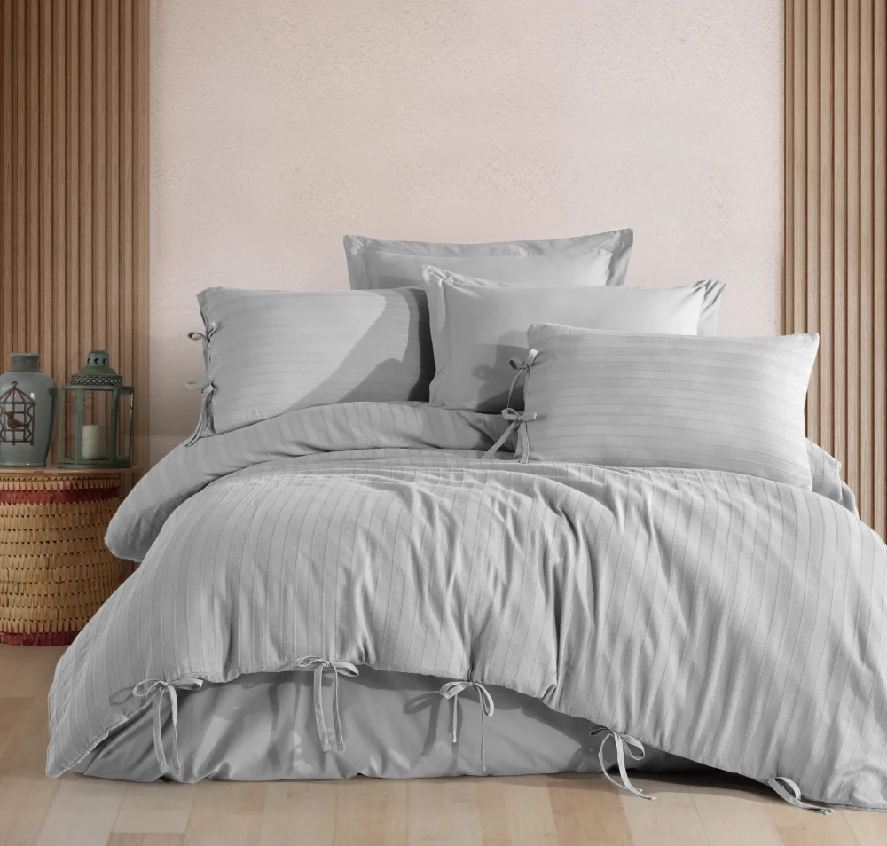 Yataq dəsti Zebra Casa Elvin Gri İki nəfərlik (8681305457175) — Bakı