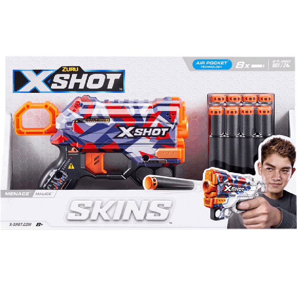Zuru INT-S001-X-Shot Skins Menace (8 dart) 193052060341 — Mallar, Bakı (2)