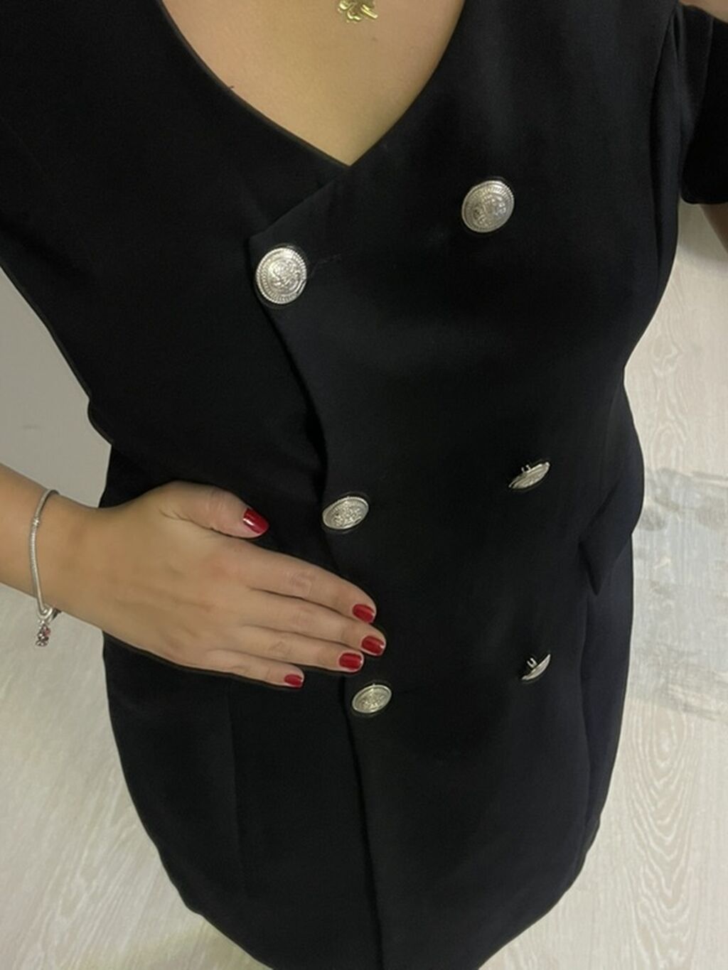 Qara rəngli, qısa ölçülü, pencək-kleid (blazer dress) model qadın — Şəxsi əşyalar, Digah (3)