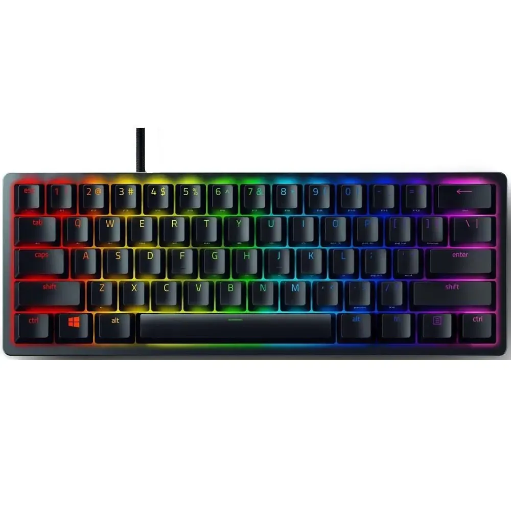 Oyun üçün simli klaviatura Razer Huntsman Mini 61key, Red Switch, Usb-a, EN, RGB, Black (RZ03-03390200-R3M1)