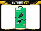 Hoco U146 Mundo LED-li sürətli şarj və data kabeli – 1.2 metr — Avtomir N1 — Запчасти и аксессуары