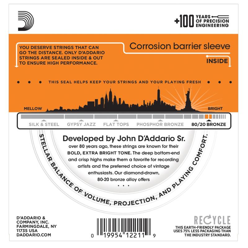 D-Addario EJ10 80/20 Bronze 10-47 Extra Light — Musiqiə alətləri, Bakı (3)