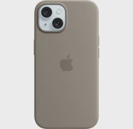 Çexol Apple iPhone 15 Silicone Case with MagSafe Clay (MT0Q3ZM/A) — Çexollər, Bakı