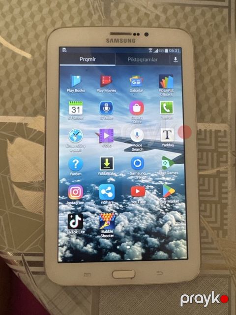 Samsung Galaxy Tab 3 7.0 planşet (model: SM-T210) - Rəng: ağ - Ekran — Bakı