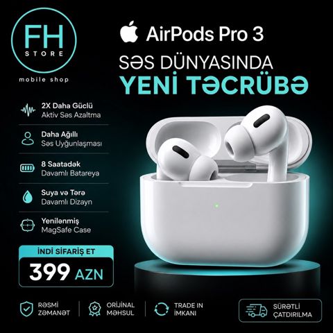 Airpods Pro 3 / 2026 — Bakı