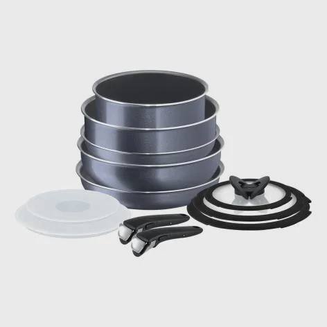 Tava və qazan dəsti Tefal Ingenio Titanium Elegance Böyük Set 12 Parça (2100106634) — Cookware