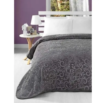 Yataq örtüyü Mink Daisy 516 220x240 sm, Antrasit (8699101316626) — Bakı