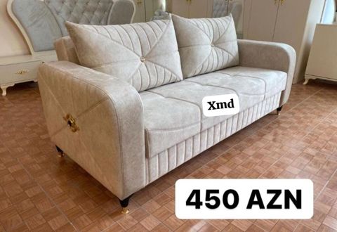 Mebel kateqoriyası: Divan - Rəng: Açıq bej - Material: Yumşaq — Bakı