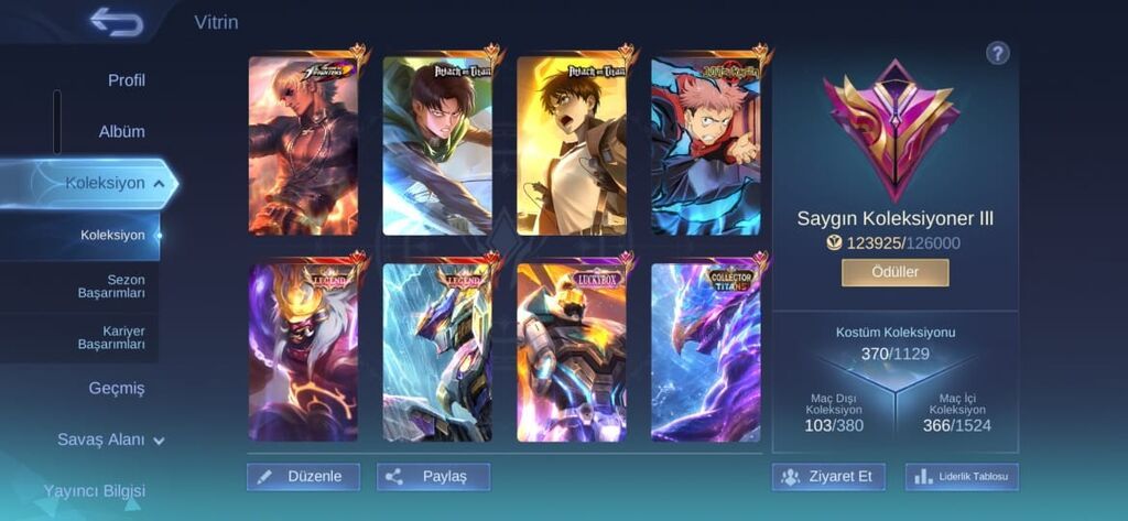 Mobile Legends: Bang Bang hesabı – geniş skin kolleksiyası - Oyunda — Mallar, Mingəçevir (2)