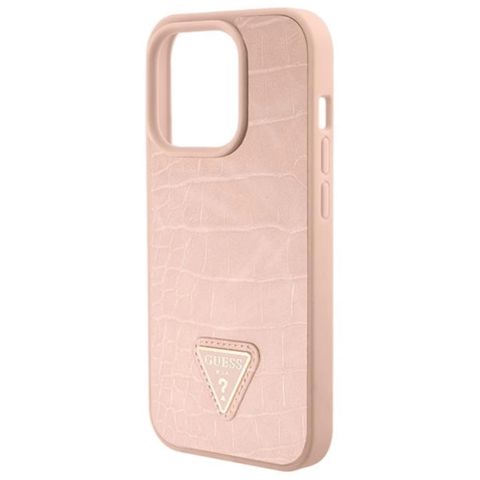 Qoruyucu örtük Guess Croco iPhone 15 Pro Max Pink GUHCP15XPCRTHCP — Bakı
