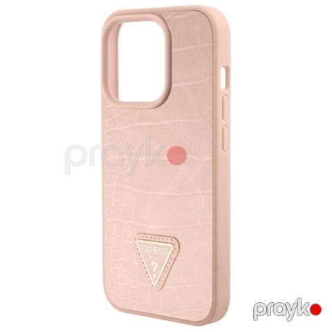 Qoruyucu örtük Guess Croco iPhone 15 Pro Max Pink GUHCP15XPCRTHCP — Bakı