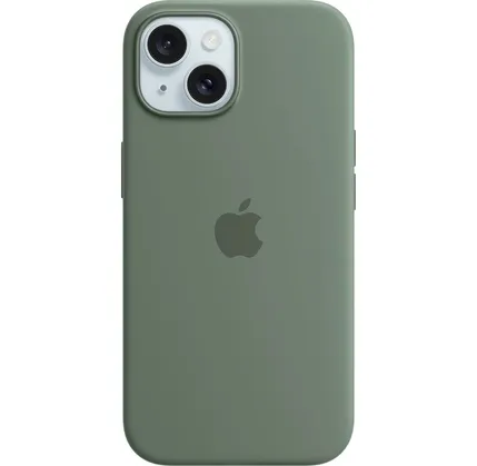 Çexol Apple iPhone 15 Plus Silicone Case with MagSafe Cypress (MT183ZM/A) — Bakı