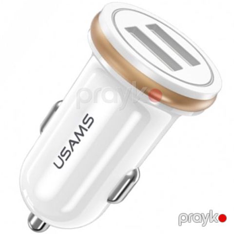 Avtomobil üçün adapter Usams US-CC050 C4 Dual USB CC50GC02 — Bakı