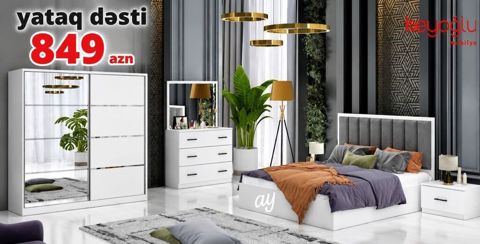 Müasir dizaynda “yataq dəsti” – 849 AZN. Komplektin tərkibi — Bakı