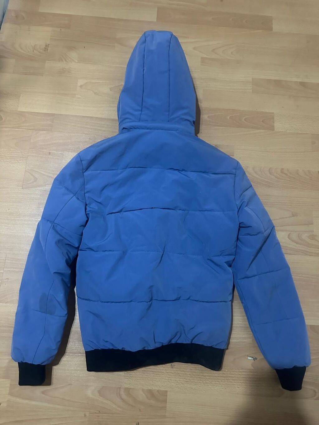 Bıllıonaıre stilində mavi qışlıq jaket - Rəng: mavi - Kapüşonlu model — Kurtkalar, Digah (3)
