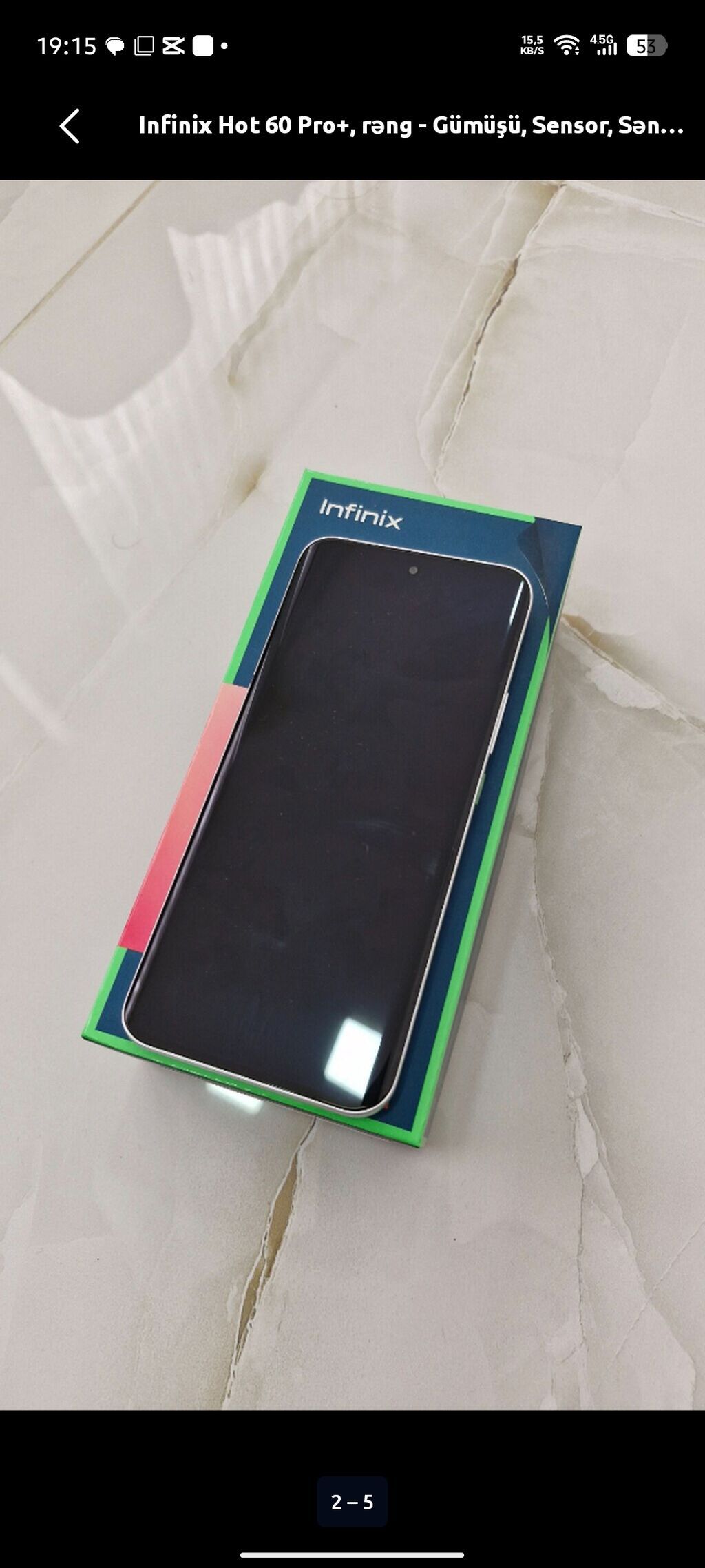 Infinix Hot 60 Pro+, 256 GB, rəng - Gümüşü, Sensor — Infinix, Xırdalan (2)