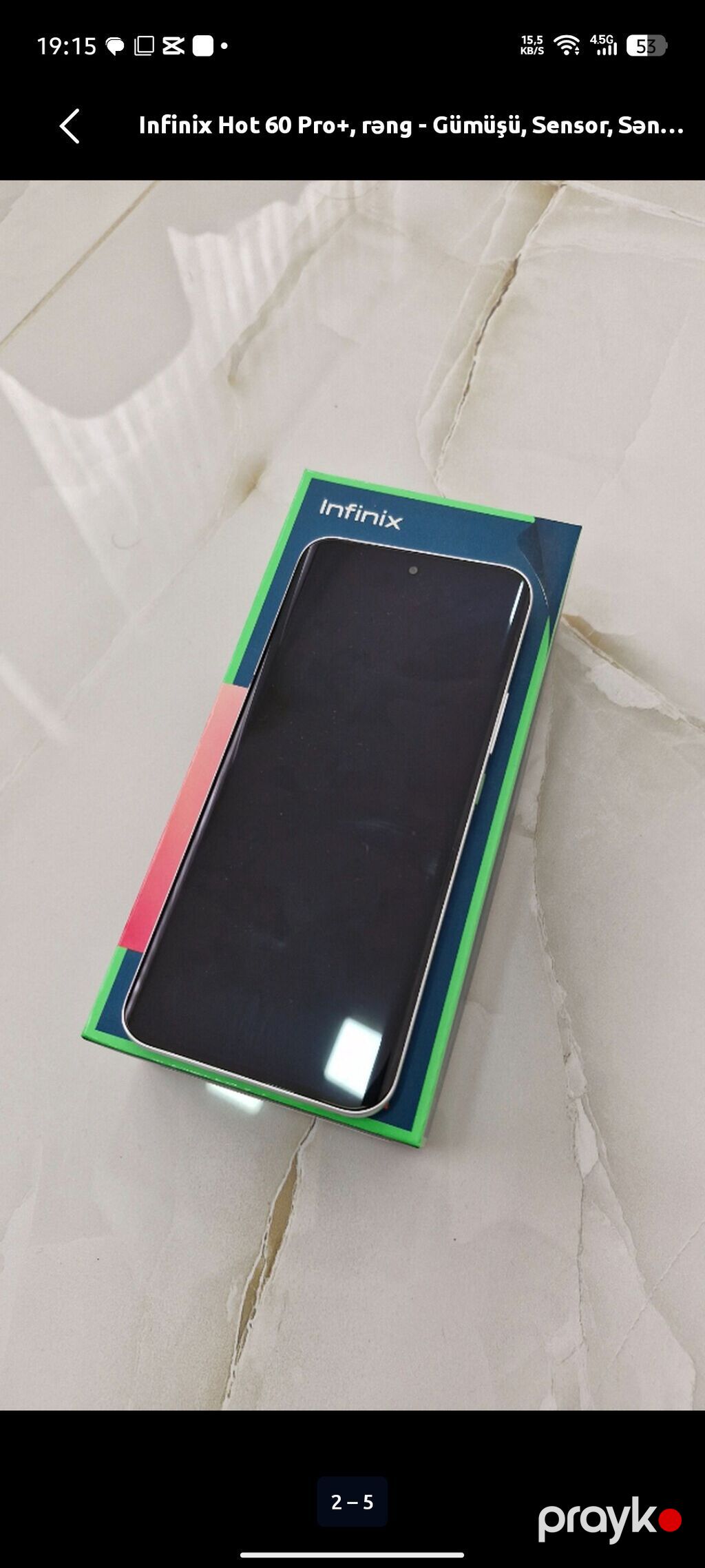 Infinix Hot 60 Pro+, 256 GB, rəng - Gümüşü, Sensor — Infinix, Xırdalan (2)