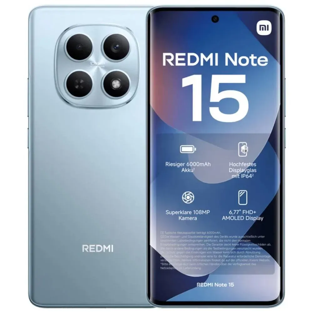 Smartfon Xiaomi Redmi Note 15 6GB/128GB Glacier Blue — Bakı
