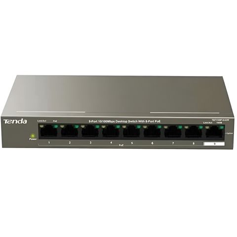 Kommutator Tenda TEF1109P 8-63W 9 Port — Bakı