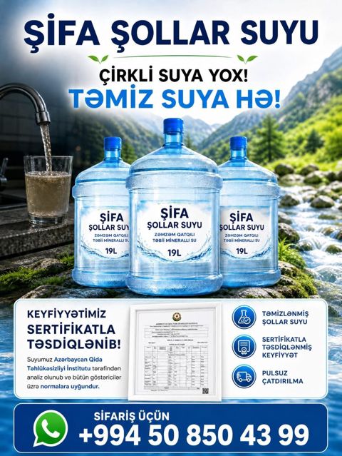 Şifa Şollar Suyu – təmiz, təbii mineral sudur. Zəm-zəm qatqılı, 19 — Masazır