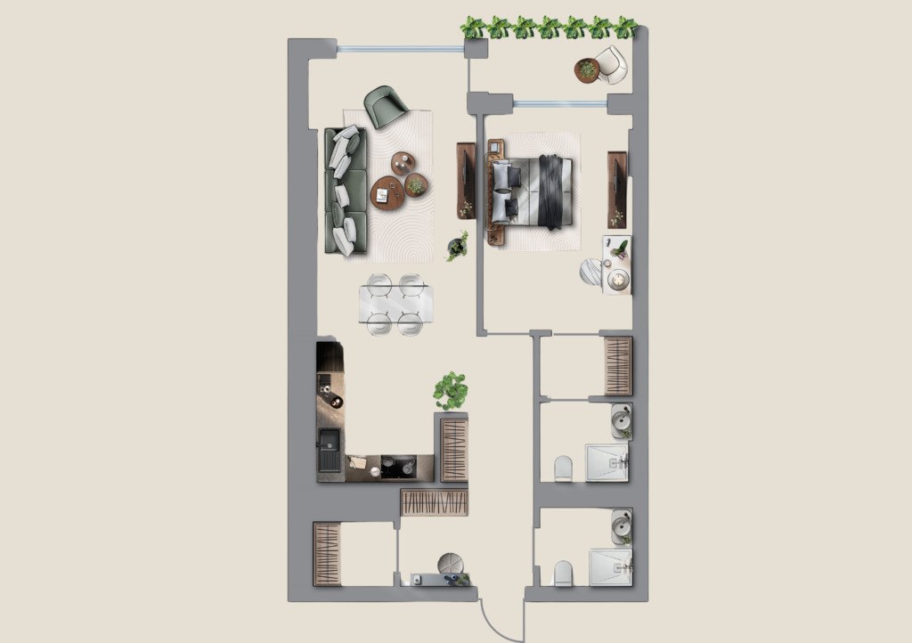 Satılır 2 otaqlı yeni tikili 85 m² — Mənzil, Bakı (2)
