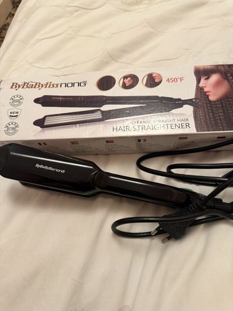 ByBaByliss nano saç üçün cihaz – keramika plitəli dalğa/krepe effektli — Bakı