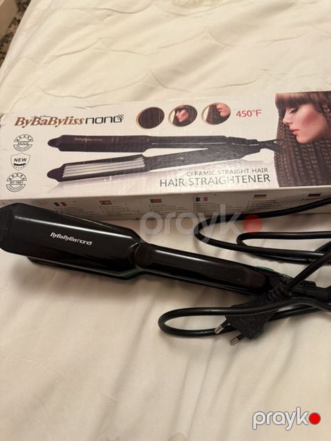 ByBaByliss nano saç üçün cihaz – keramika plitəli dalğa/krepe effektli — Bakı
