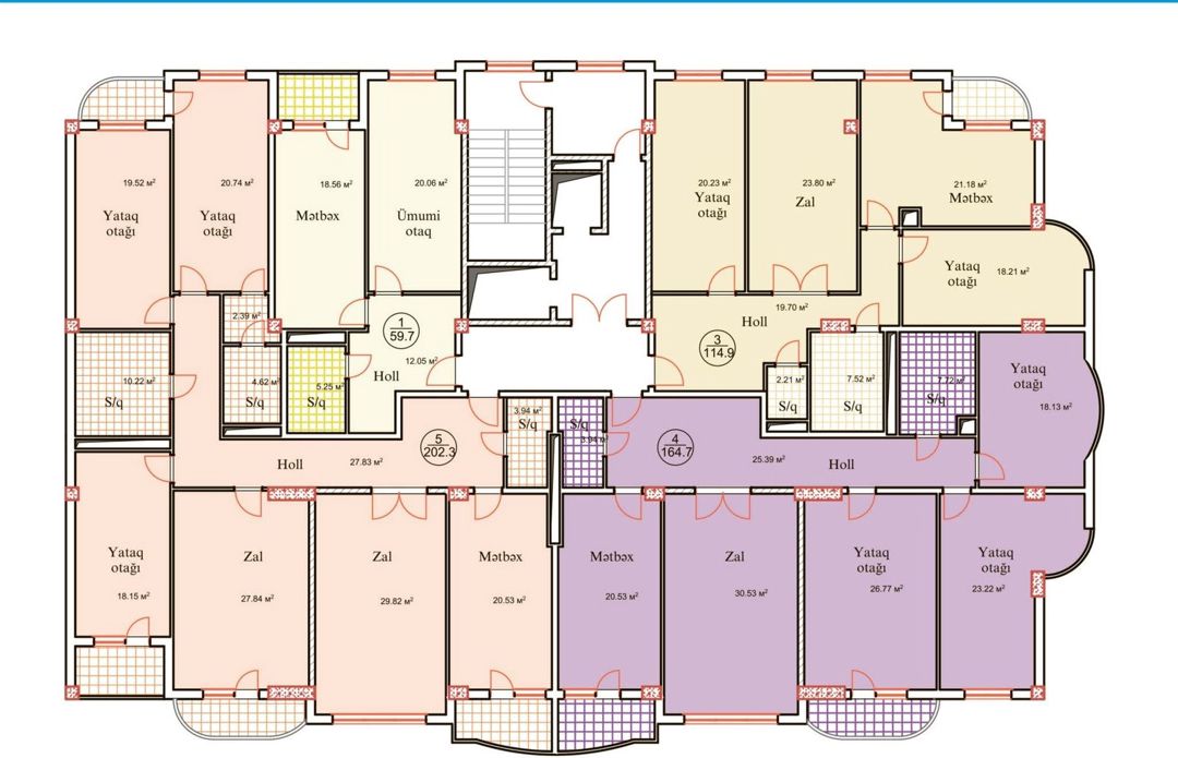 Satılır 4 otaqlı yeni tikili 203 m² — Mənzil, Bakı (12)