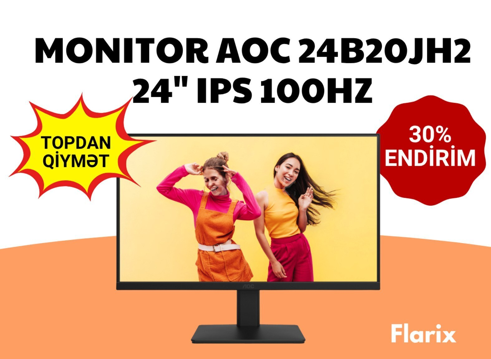 Monitor AOC 24B20JH2 24" IPS 100Hz