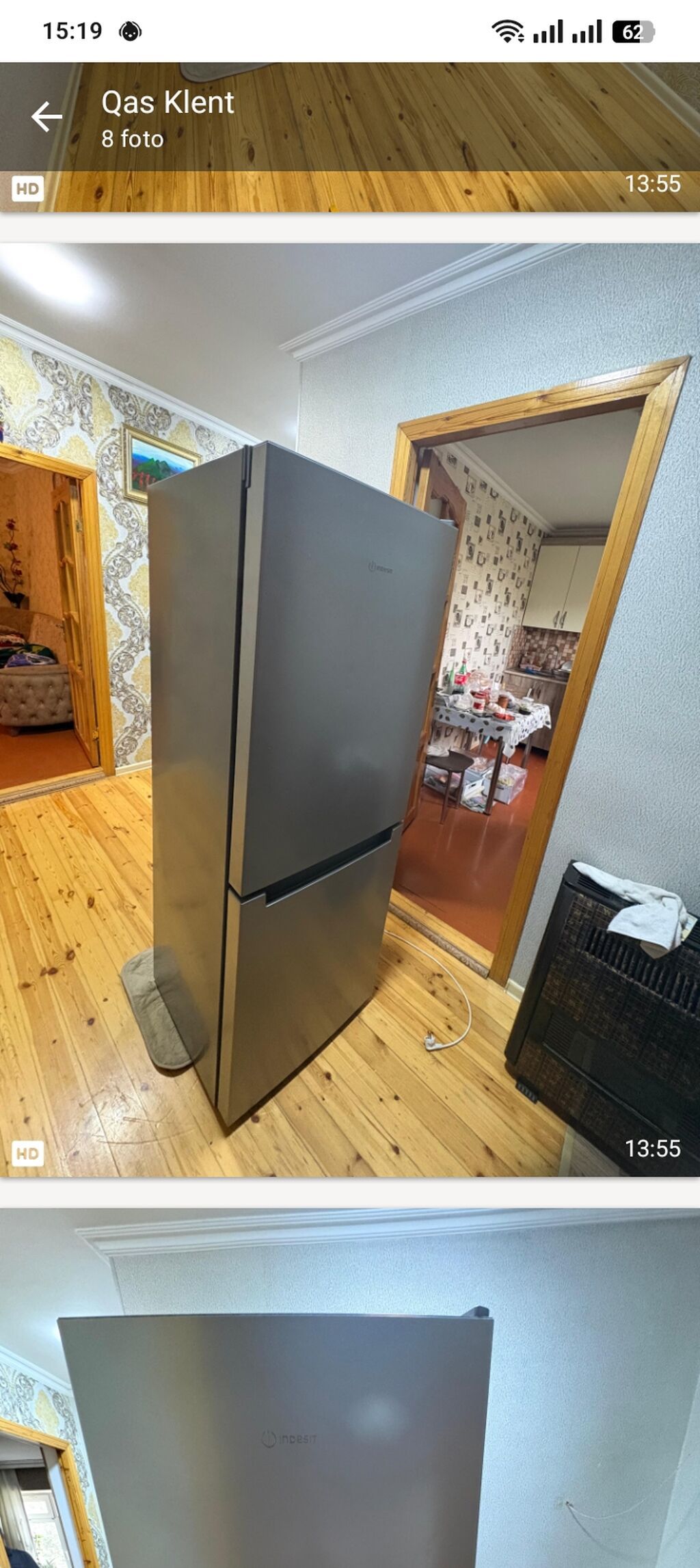 Indesit iki kameralı soyuducu - Rəng: gümüş/metallik - Alt hissədə — Soyuducular, Masazır (6)