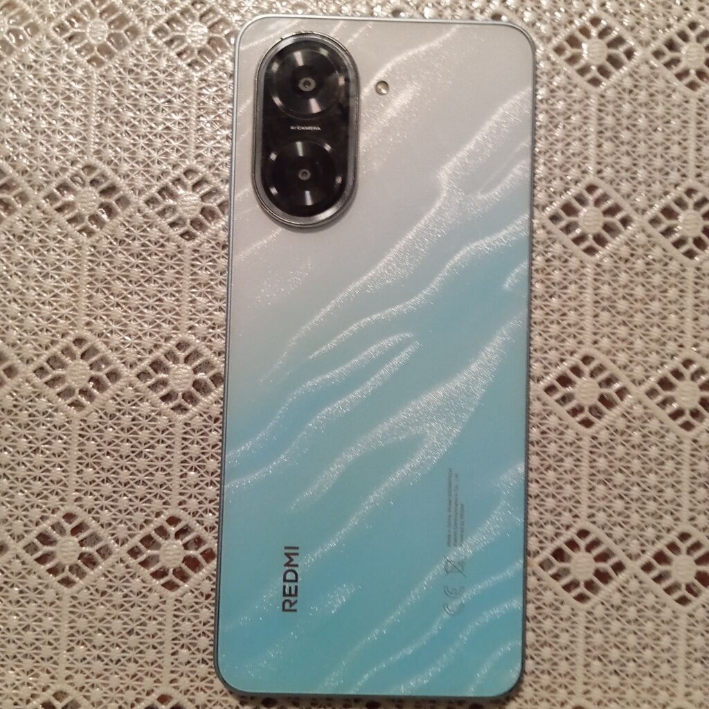 Redmi smartfon - Şık, maviyə çalan parıltılı arxa panel dizaynı — Elektronika, Şirvan (2)