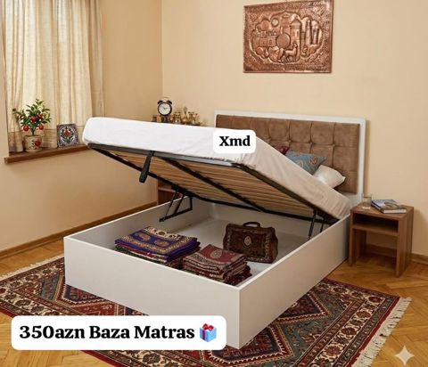 Baza + matras dəsti - Ölçü: Xmd (şəkildə göstərilən model) - Açar — Bakı
