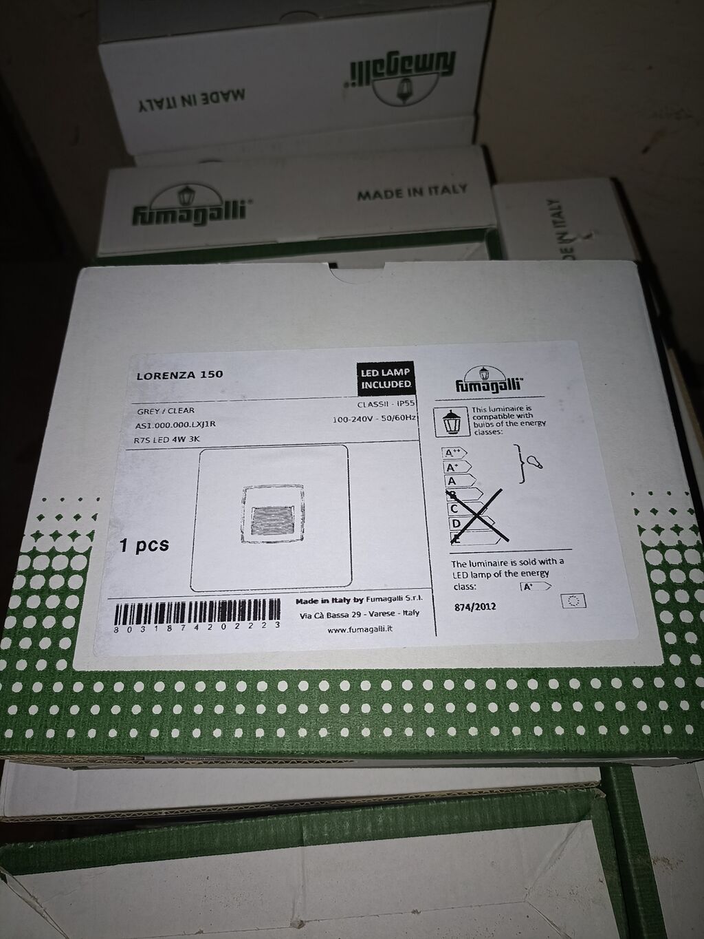 Fumagalli Lorenza 150 LED divar işığı Lorenza Grey Clear divar işığı — İşıqlandırma, Bakı