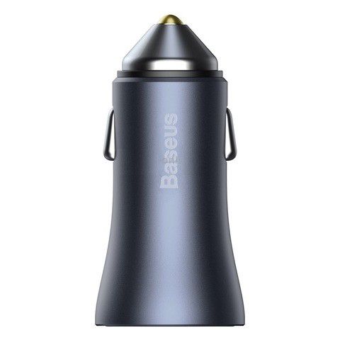 Car Adapter Baseus 40W Golden 2USB+Kabel Type-c Gray — Bakı