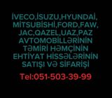 Xidmət: Iveco, Isuzu, Hyundai, Mitsubishi, Ford, FAW, JAC, Qazel, UAZ — Diaqnostika və Təmir