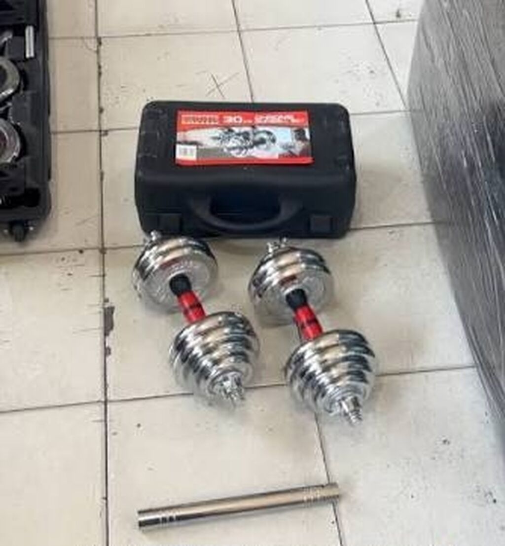 Məhsul: York Fitness 30 kq Chrome Dumbbell Set - Xrom örtüklü dəmir — İdman və istirahət, Bakı (3)