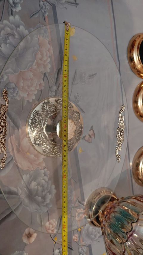 Şüşə fırlanan süfrə altlığı (Lazy Susan) - Material: qalın şəffaf — Bakı