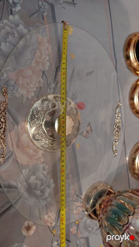Şüşə fırlanan süfrə altlığı (Lazy Susan) - Material: qalın şəffaf — Bakı