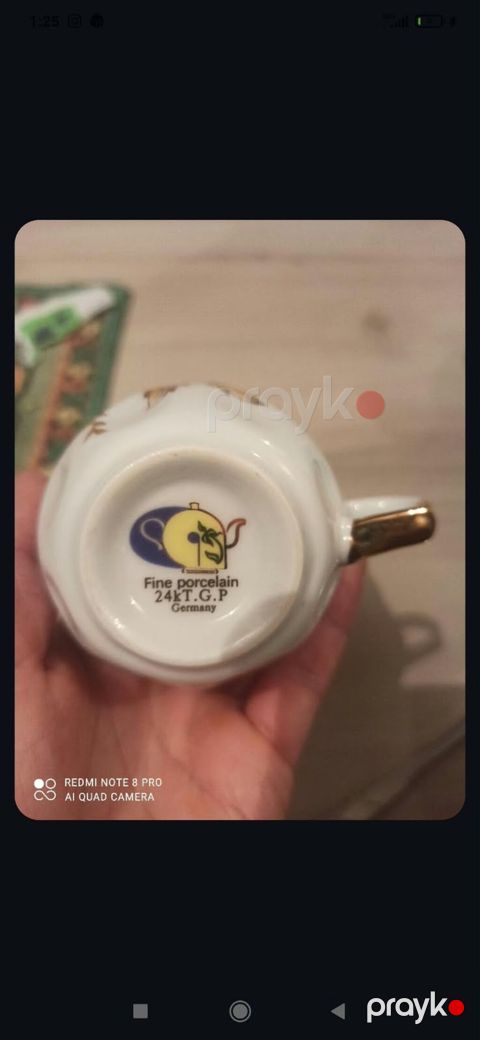 Fincanlar, rəng - Qızılı, Keramika, 1 əd, Almaniya