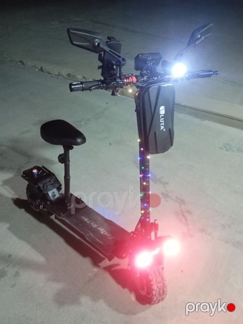 Elektrik skuter – Faster RS7 - Güclü ön ikili LED proyektor işıqları