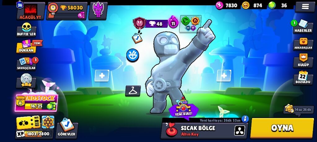 Brawl Stars hesabı – yüksək göstəricilərlə - Kupa: 58,030 (rekord — İdman və istirahət, Novxanı (2)
