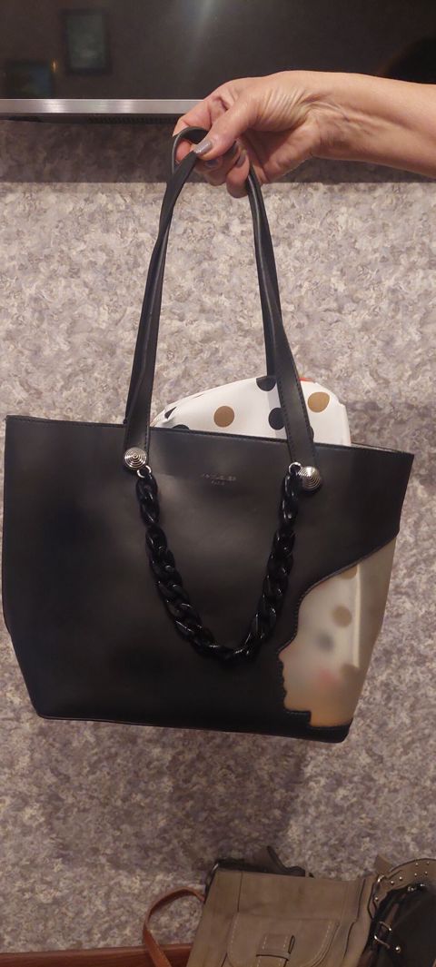 Qadınlar üçün çanta dəsti - Stil: şık qara tote çanta + — Bakı