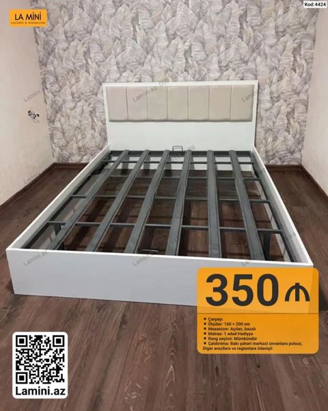 Çarpayı – açılan, bazalı model - Ölçü: 160 200 sm - Mexanizm — Bakı