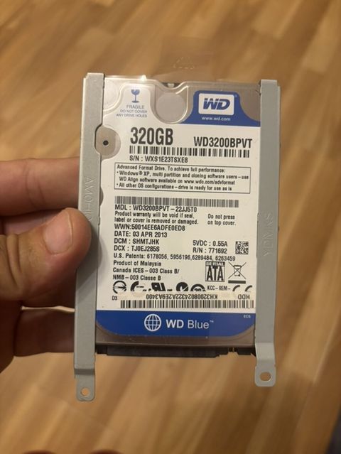 Wd Blue 320GB 2.5" HDD - Model: WD3200BPVT (mdl: WD3200BPVT-22JJ5T0) — Bakı